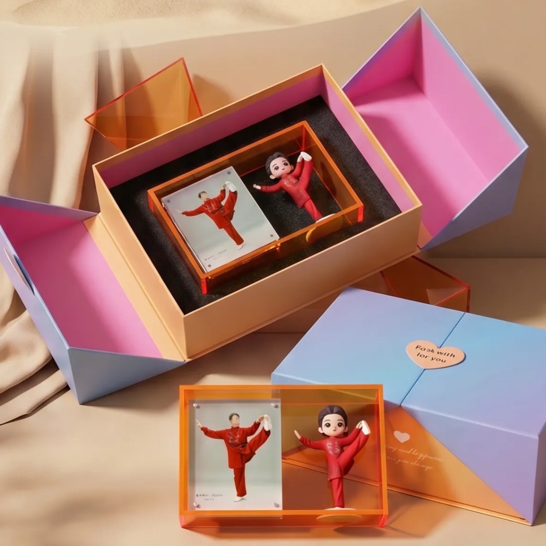 Custom Photo & Figure Frame - Formal Gift Box Set by MomentFig