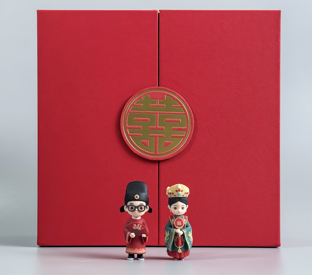 Custom Wedding Photo 3D Couple Figurine Gift Box