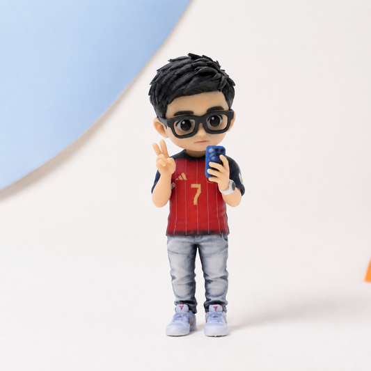 AI-styled studio image based on a finished MomentFig custom figure